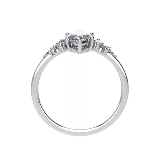 Ékszerpalota eljegyzési gyűrű 0.9ct G/VS1 gyémánttal BRK707 fehér arany
