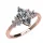 Ékszerpalota eljegyzési gyűrű 0.9ct G/VS1 gyémánttal BRK707 rozé arany