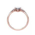 Ékszerpalota eljegyzési gyűrű 0.9ct G/VS1 gyémánttal BRK707 rozé arany