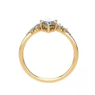 Ékszerpalota eljegyzési gyűrű 0.9ct G/VS1 gyémánttal BRK707 sárga arany