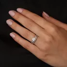 Ékszerpalota eljegyzési gyűrű szett 0.5ct G/VS gyémánttal EMB 001 platina 