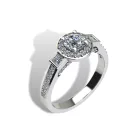 Ékszerpalota eljegyzési gyűrű szett 0.5ct G/VS gyémánttal EMB 001 platina 