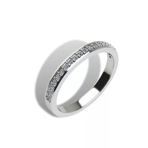 Ékszerpalota eljegyzési gyűrű szett 0.5ct G/VS gyémánttal EMB 001 platina 