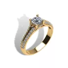 Ékszerpalota eljegyzési gyűrű szett 0.5ct G/VS gyémánttal EMB 002 sárga arany 