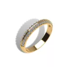 Ékszerpalota eljegyzési gyűrű szett 0.5ct H/VS gyémánttal EMB 002 sárga arany 