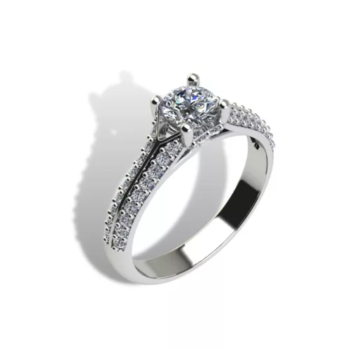 Ékszerpalota eljegyzési gyűrű szett 0.5ct gyémánttal EMB 002 platina 