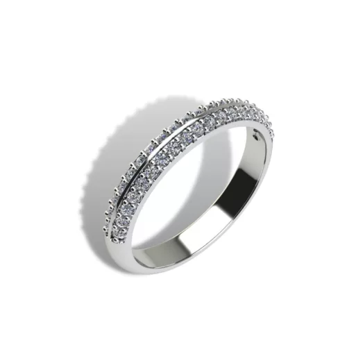 Ékszerpalota eljegyzési gyűrű szett 0.5ct gyémánttal EMB 002 platina 
