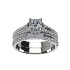 Ékszerpalota eljegyzési gyűrű szett 0.5ct gyémánttal EMB 002 platina 