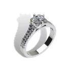 Ékszerpalota eljegyzési gyűrű szett 0.5ct G/VS gyémánttal EMB 003 fehér arany 