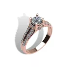 Ékszerpalota eljegyzési gyűrű szett 0.5ct G/VS gyémánttal EMB 003 rozé arany 