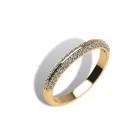 Ékszerpalota eljegyzési gyűrű szett 0.5ct gyémánttal EMB 003 sárga arany 