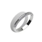 Ékszerpalota eljegyzési gyűrű szett 0.5ct G/VS gyémánttal EMB 003 platina 