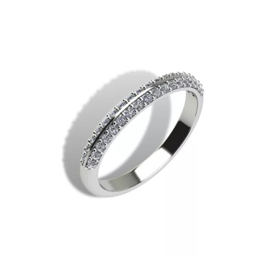 Ékszerpalota eljegyzési gyűrű szett 0.5ct H/SI gyémánttal EMB 003 platina 