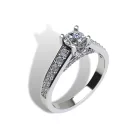 Ékszerpalota eljegyzési gyűrű szett 0.5ct gyémánttal EMB 004 fehér arany 