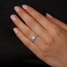 Ékszerpalota eljegyzési gyűrű szett 0.5ct gyémánttal EMB 004 platina 