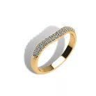 Ékszerpalota eljegyzési gyűrű szett 0.5ct H/SI gyémánttal EMB 005 sárga arany 