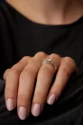 Ékszerpalota eljegyzési gyűrű szett 0.5ct G/VS gyémánttal EMB 005 platina 