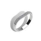Ékszerpalota eljegyzési gyűrű szett 0.5ct G/VS gyémánttal EMB 005 platina 