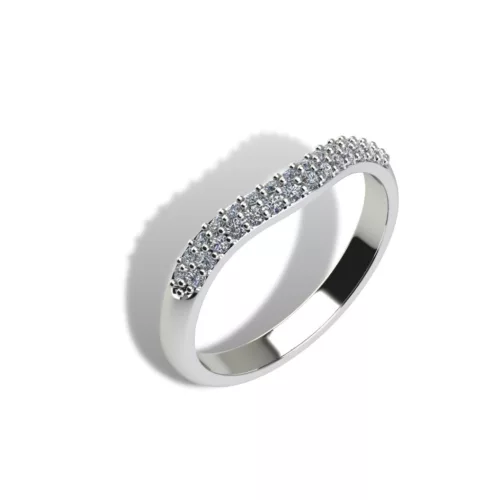 Ékszerpalota eljegyzési gyűrű szett 0.5ct G/VS gyémánttal EMB 005 platina 