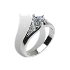 Ékszerpalota eljegyzési gyűrű szett 0.5ct H/SI gyémánttal EMB 005 platina 