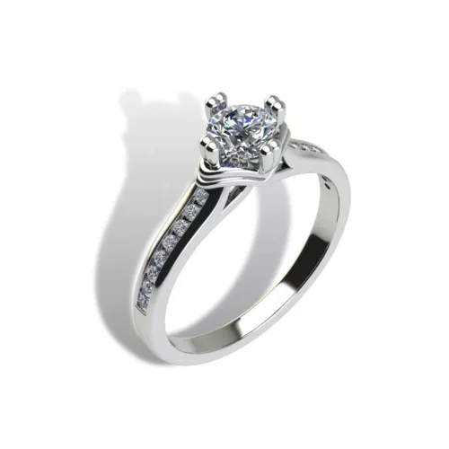Ékszerpalota eljegyzési gyűrű szett 0.5ct H/SI gyémánttal EMB 006 fehér arany 