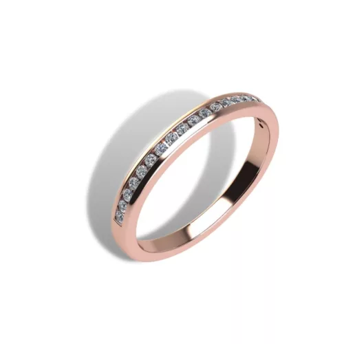 Ékszerpalota eljegyzési gyűrű szett 0.5ct H/SI gyémánttal EMB 006 rozé arany 