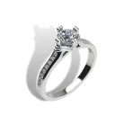 Ékszerpalota eljegyzési gyűrű szett 0.5ct G/VS gyémánttal EMB 006 platina 