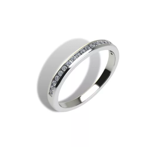 Ékszerpalota eljegyzési gyűrű szett 0.5ct gyémánttal EMB 006 platina 