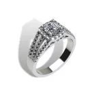 Ékszerpalota eljegyzési gyűrű szett 0.5ct gyémánttal EMB 007 platina 