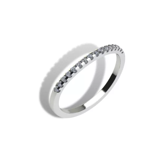 Ékszerpalota eljegyzési gyűrű szett 0.5ct gyémánttal EMB 007 platina 