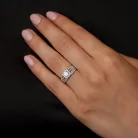 Ékszerpalota eljegyzési gyűrű szett 0.5ct gyémánttal EMB 007 platina 