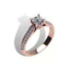 Ékszerpalota eljegyzési gyűrű szett 0.5ct G/VS gyémánttal EMB 008 rozé arany 