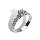 Ékszerpalota eljegyzési gyűrű szett 0.5ct G/VS gyémánttal EMB 008 platina 