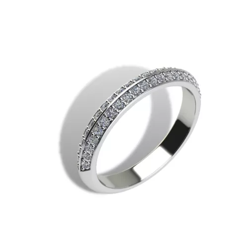 Ékszerpalota eljegyzési gyűrű szett 0.5ct H/SI gyémánttal EMB 008 platina 