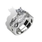 Ékszerpalota eljegyzési gyűrű szett  0.5ct gyémánttal EMB 009 platina 