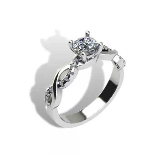 Ékszerpalota eljegyzési gyűrű szett  0.5ct gyémánttal EMB 009 platina 