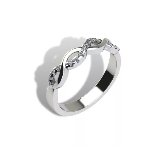 Ékszerpalota eljegyzési gyűrű szett  0.5ct gyémánttal EMB 009 platina 