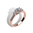 Ékszerpalota eljegyzési gyűrű szett 0.5ct gyémánttal EMB 010 rozé arany 