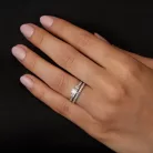 Ékszerpalota eljegyzési gyűrű szett 0.5ct G/VS gyémánttal EMB 010 platina 