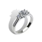 Ékszerpalota eljegyzési gyűrű szett 0.5ct G/VS gyémánttal EMB 010 platina 
