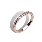 Ékszerpalota eljegyzési gyűrű szett  0.5ct H/SI gyémánttal EMB 011 rozé arany 