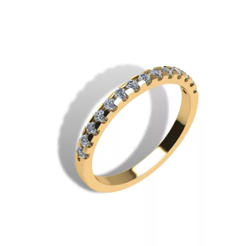 Ékszerpalota eljegyzési gyűrű szett  0.5ct H/SI gyémánttal EMB 011 sárga arany 
