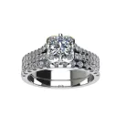Ékszerpalota eljegyzési gyűrű szett  0.5ct G/VS gyémánttal EMB 011 platina 