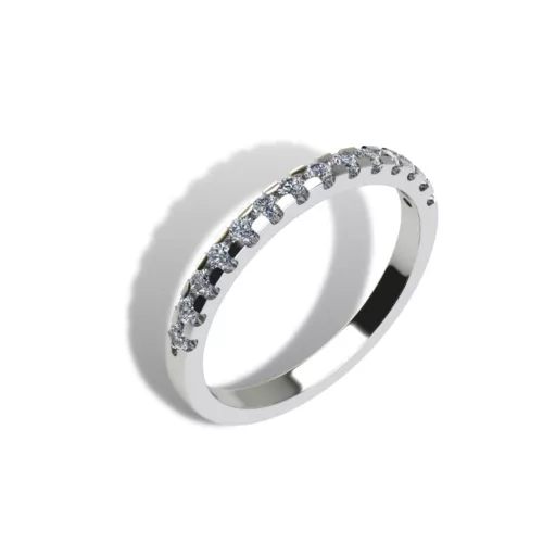 Ékszerpalota eljegyzési gyűrű szett  0.5ct gyémánttal EMB 011 platina 