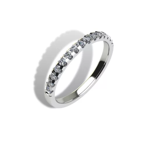 Ékszerpalota eljegyzési gyűrű szett 0.5ct gyémánttal EMB 012 fehér arany 