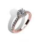 Ékszerpalota eljegyzési gyűrű szett 0.5ct G/VS gyémánttal EMB 012 rozé arany 