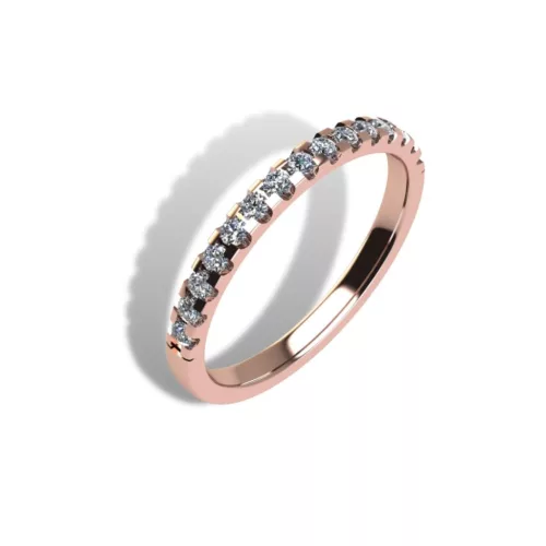 Ékszerpalota eljegyzési gyűrű szett 0.5ct G/VS gyémánttal EMB 012 rozé arany 
