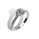 Ékszerpalota eljegyzési gyűrű szett 0.5ct G/VS gyémánttal EMB 012 platina 
