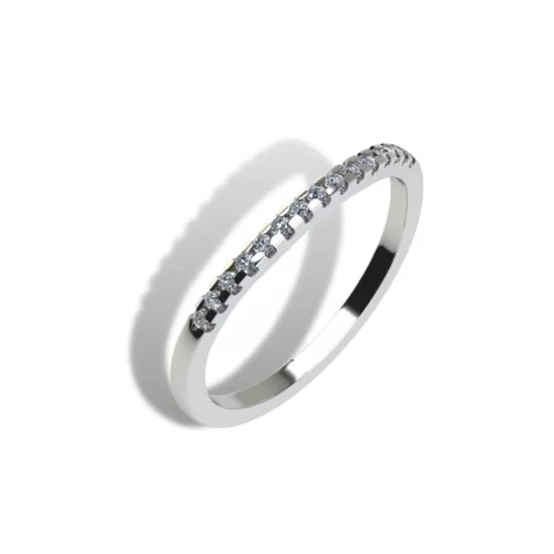 Ékszerpalota eljegyzési gyűrű szett 0.5ct gyémánttal EMB 013 fehér arany 