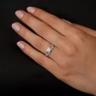 Ékszerpalota eljegyzési gyűrű szett 0.5ct G/VS gyémánttal EMB 013 platina 